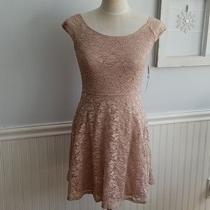 5 for $25! New with Tags Holiday Christmas Nude Lace Dress with Sequins